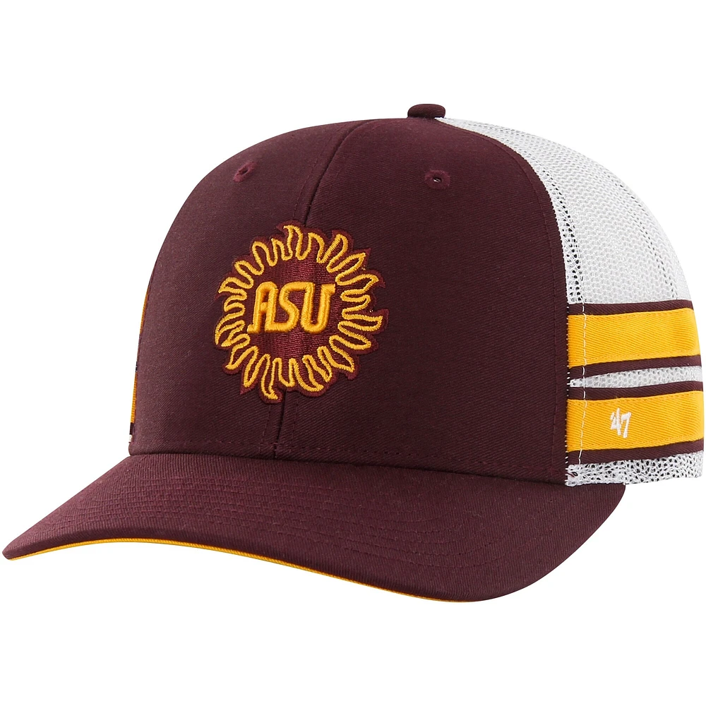 Casquette de camionneur réglable '47 Maroon Arizona State Sun Devils Straight Eight pour hommes