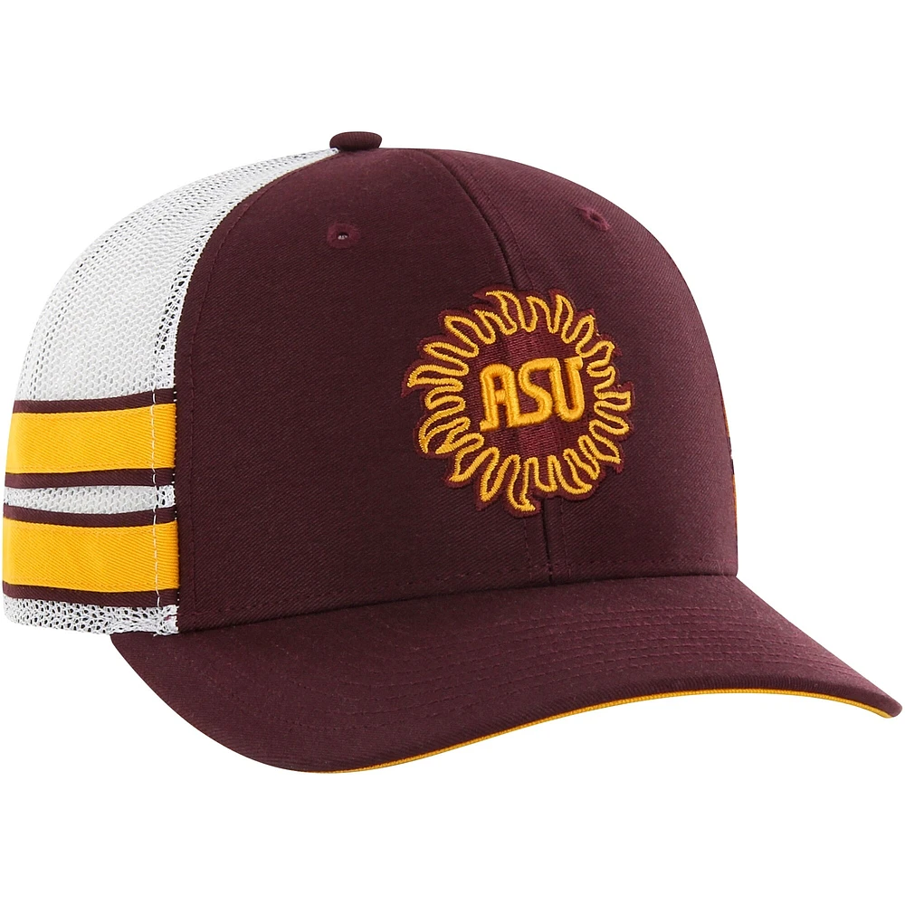 Casquette de camionneur réglable '47 Maroon Arizona State Sun Devils Straight Eight pour hommes