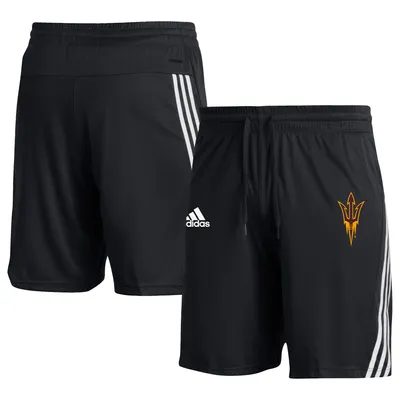 Arizona State Sun Devils adidas AEROREADY Three-Stripe Knit Shorts - Black