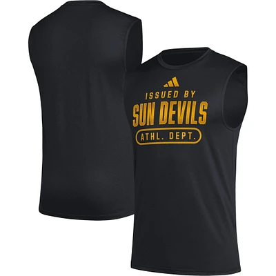 Débardeur d'avant-match adidas Arizona State Sun Devils Sideline AEROREADY noir pour homme