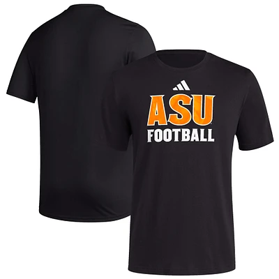 T-shirt d'avant-match adidas noir pour hommes des Sun Devils de l'Arizona State