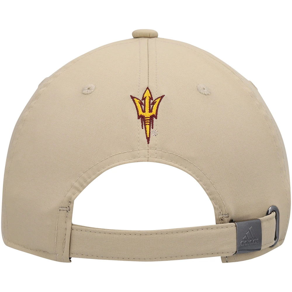 Casquette réglable souple adidas Arizona State Sun Devils Rising Devils kaki pour homme