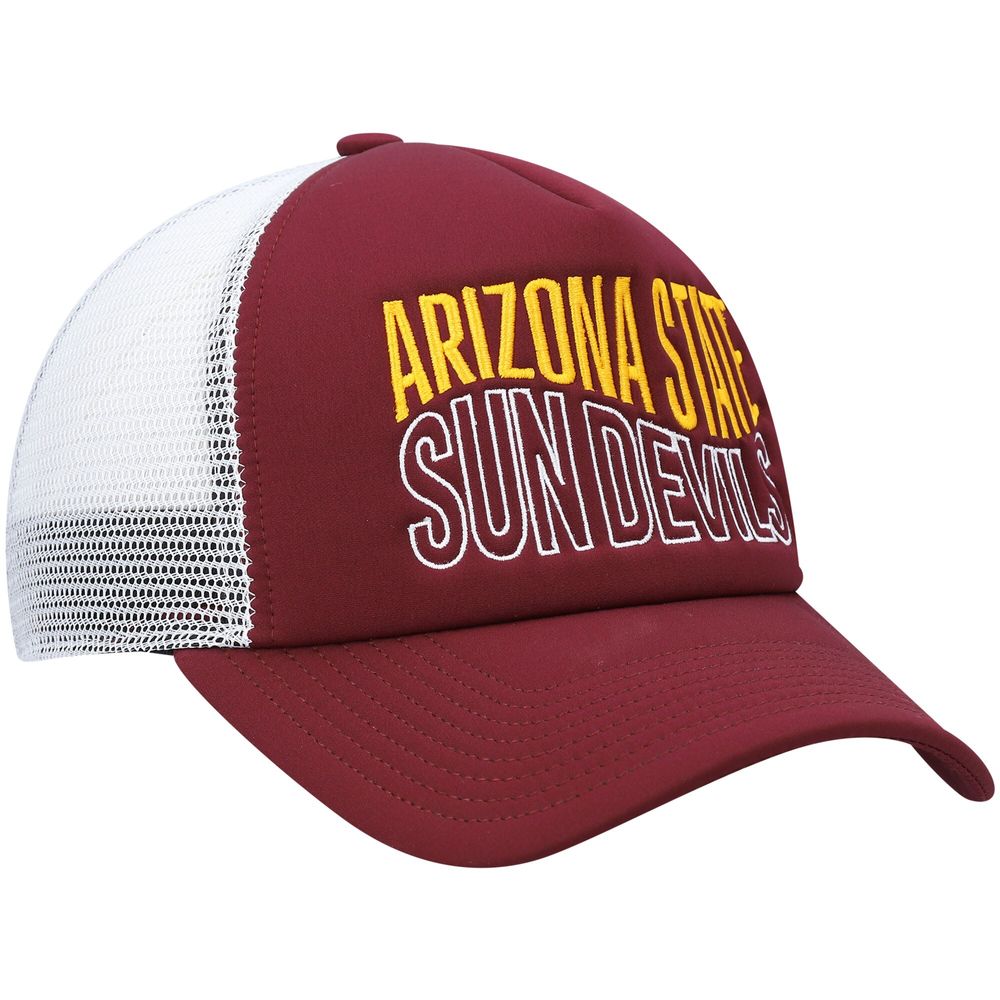 Men's adidas Maroon/White Arizona State Sun Devils Wave Foam Trucker Snapback Hat