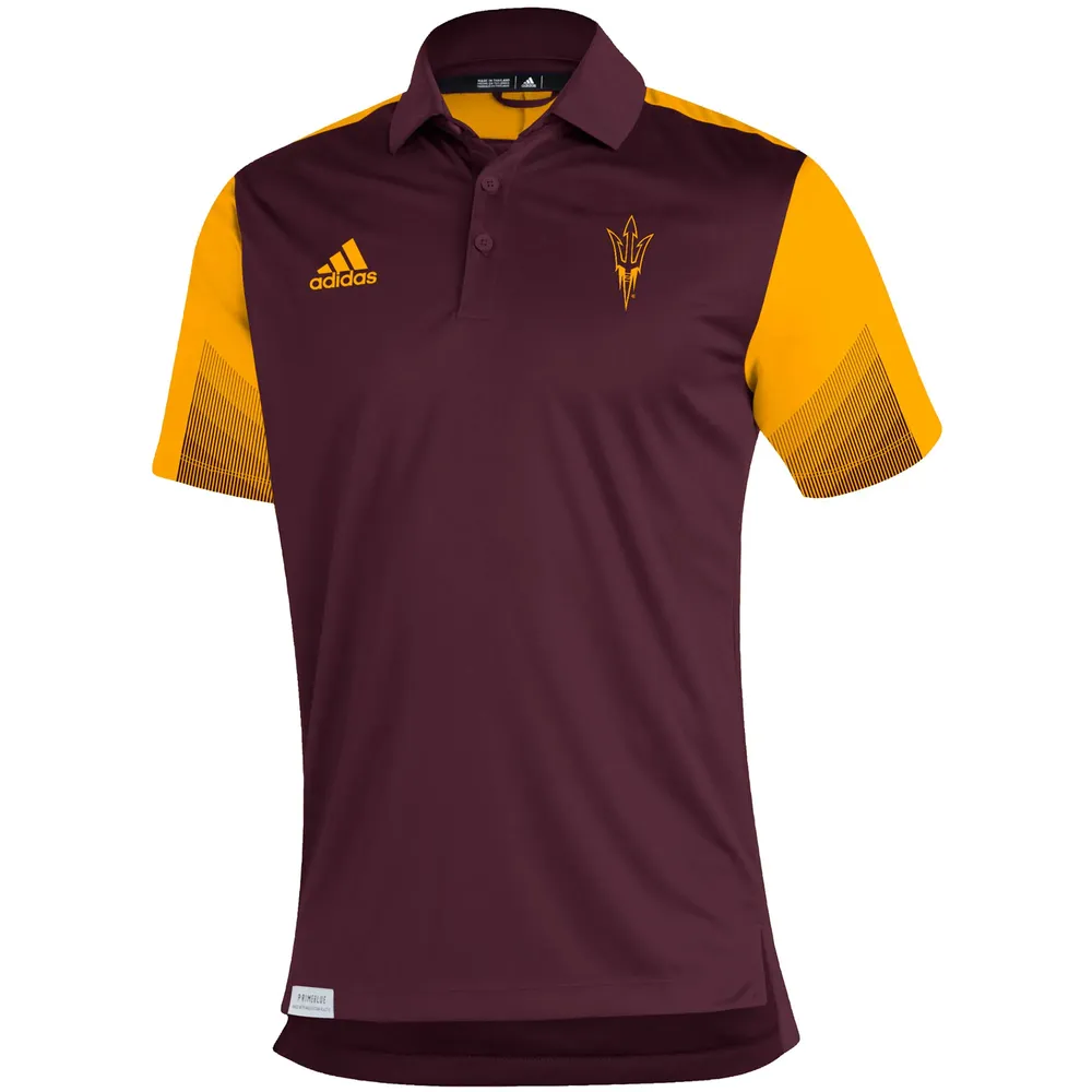 Men's adidas Maroon Arizona State Sun Devils 2021 Sideline Primeblue Polo