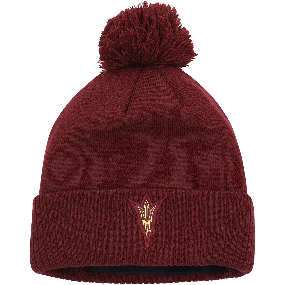 Men's adidas Maroon Arizona State Sun Devils 2023 Sideline COLD.RDY Cuffed Knit Hat with Pom