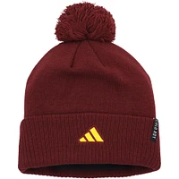 Men's adidas Maroon Arizona State Sun Devils 2023 Sideline COLD.RDY Cuffed Knit Hat with Pom