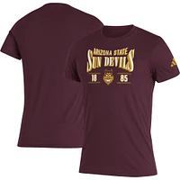 T-shirt à trois mélanges adidas Arizona State Sun Devils Along The Shadow bordeaux pour homme