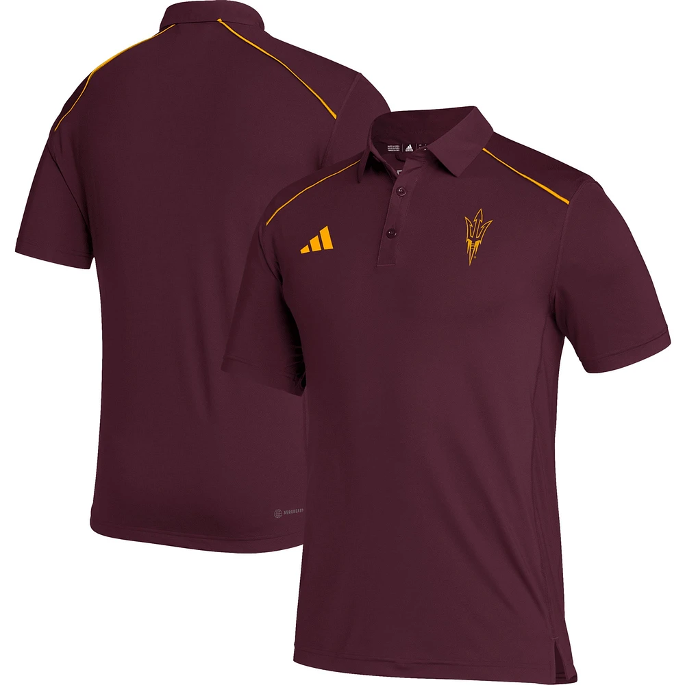 Polo AEROREADY adidas Arizona State Sun Devils Coaches marron pour homme