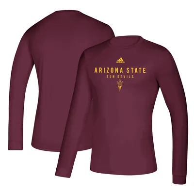 Arizona State Sun Devils adidas Creator Long Sleeve Performance T-Shirt - Maroon