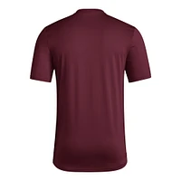 Men's adidas Maroon Arizona State Sun Devils Locker On-Court The Fade Pregame AEROREADY T-Shirt
