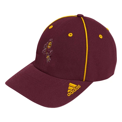 Casquette ajustable et ample pour hommes adidas Maroon Arizona State Sun Devils Locker Room Athlete Pack