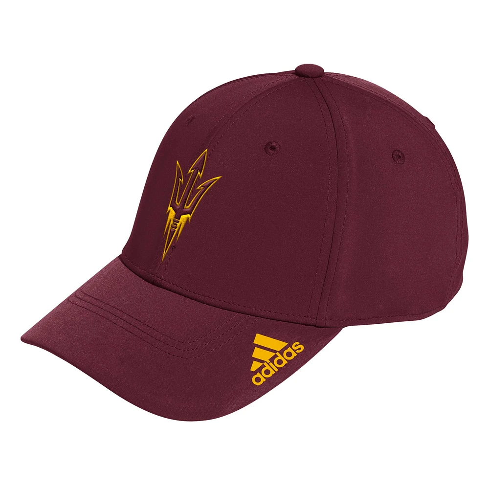 Casquette flexible avec logo de vestiaire des Sun Devils l'Arizona State adidas pour hommes marron