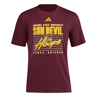 T-shirt adidas marron Arizona State Sun Devils Locker Swish Tri-Blend pour homme