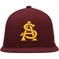 Casquette ajustée de baseball adidas pour homme Arizona State Sun Devils sur le terrain, bordeaux