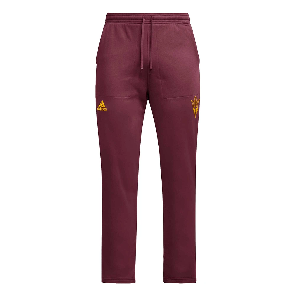 Men's adidas Maroon Arizona State Sun Devils Open Hem AEROREADY Pants