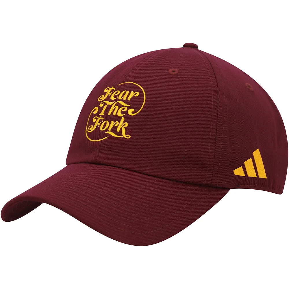 Casquette ajustable slouch adidas Arizona State Sun Devils marron pour homme