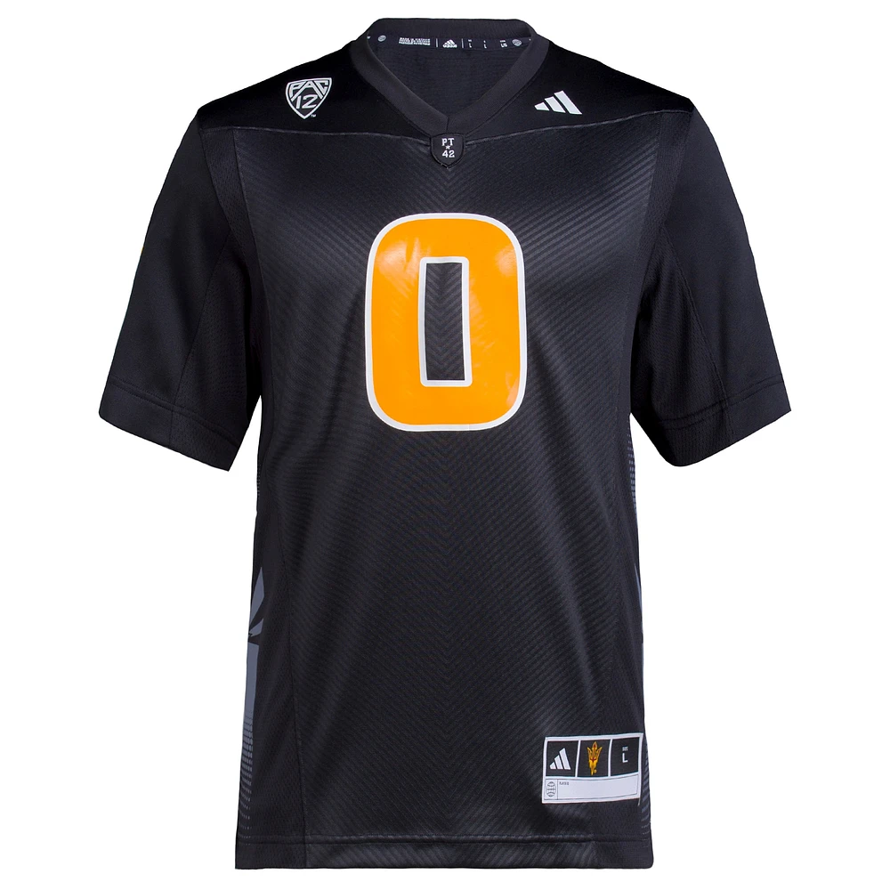 Maillot adidas #0 pour homme, noir, Arizona State Sun Devils 2023 Premier