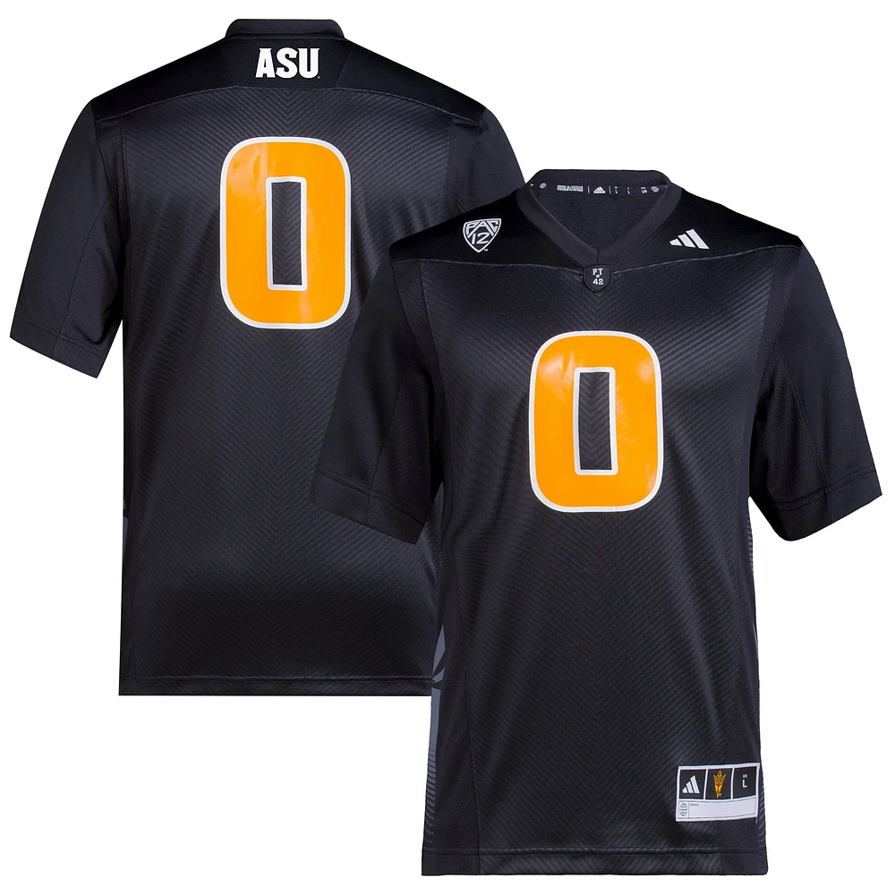 Maillot adidas #0 pour homme, noir, Arizona State Sun Devils 2023 Premier