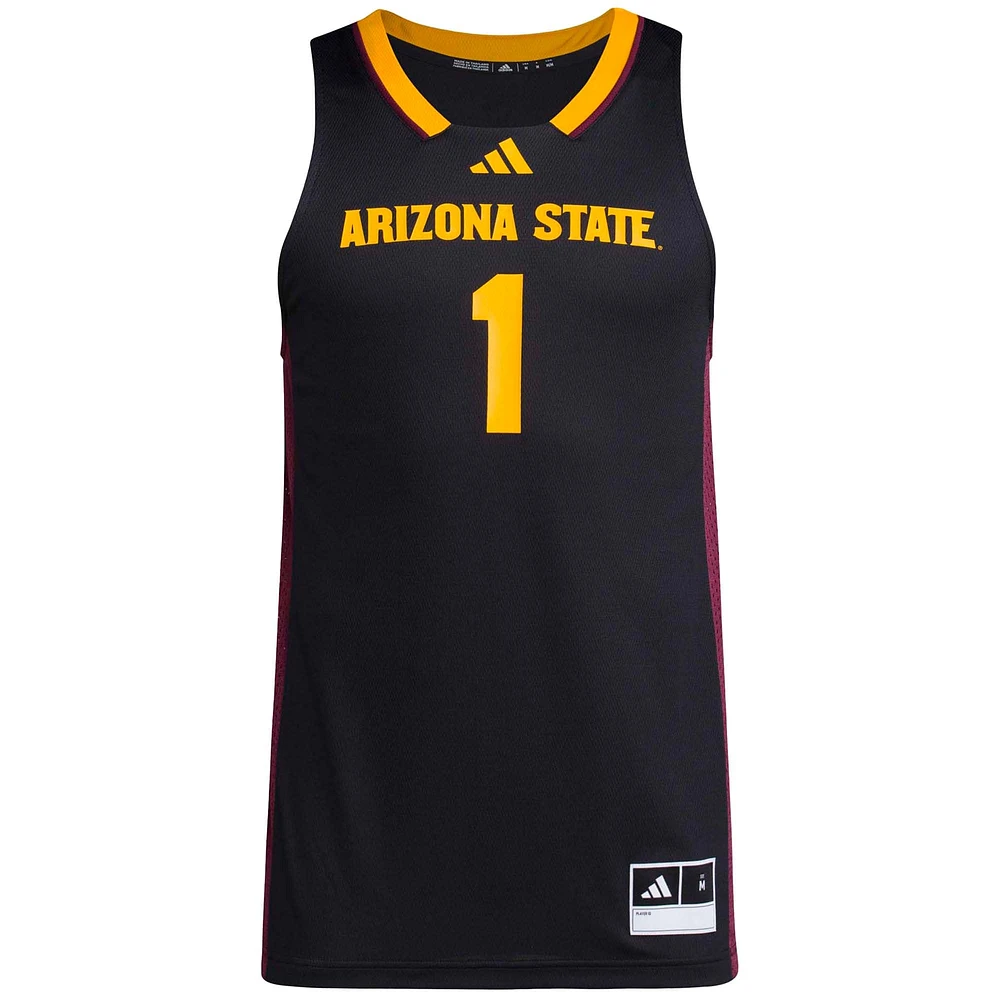 Maillot réplique Swingman adidas #1 noir pour homme des Arizona State Sun Devils