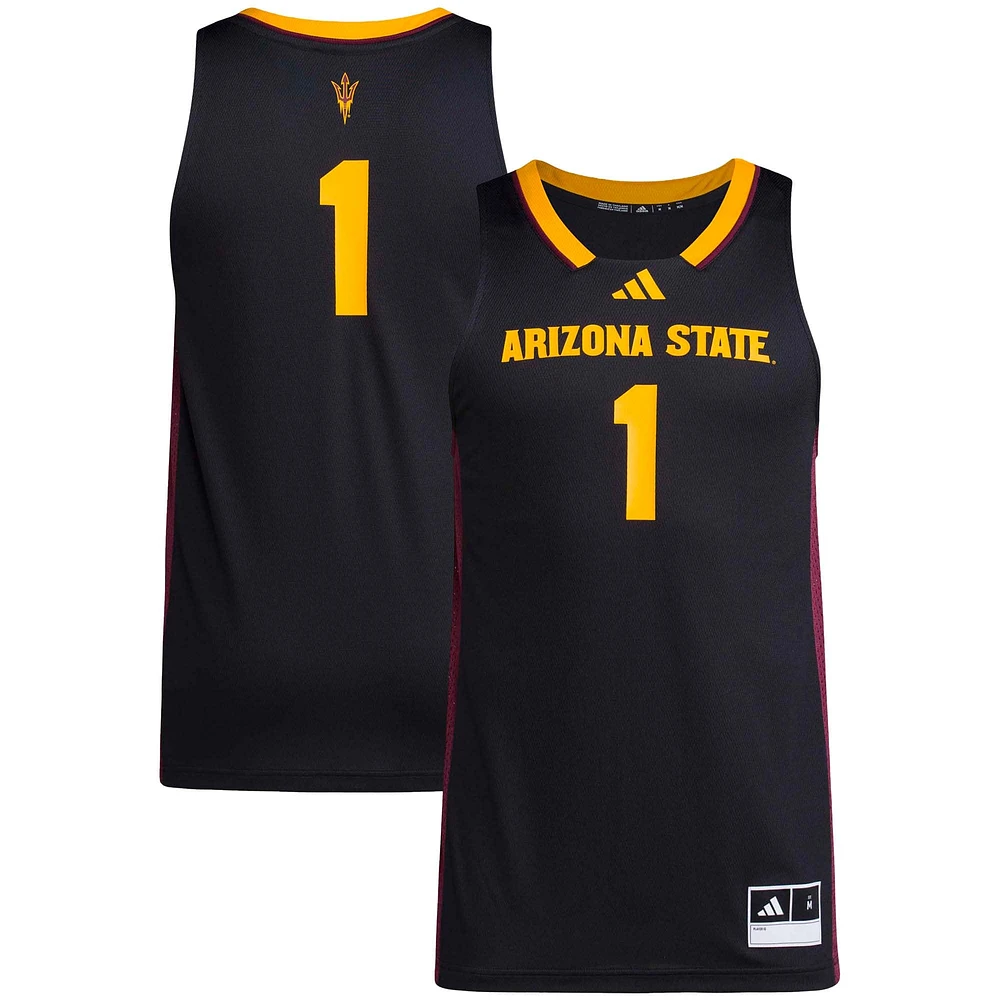 Men's adidas #1 Black Arizona State Sun Devils Replica Swingman Jersey