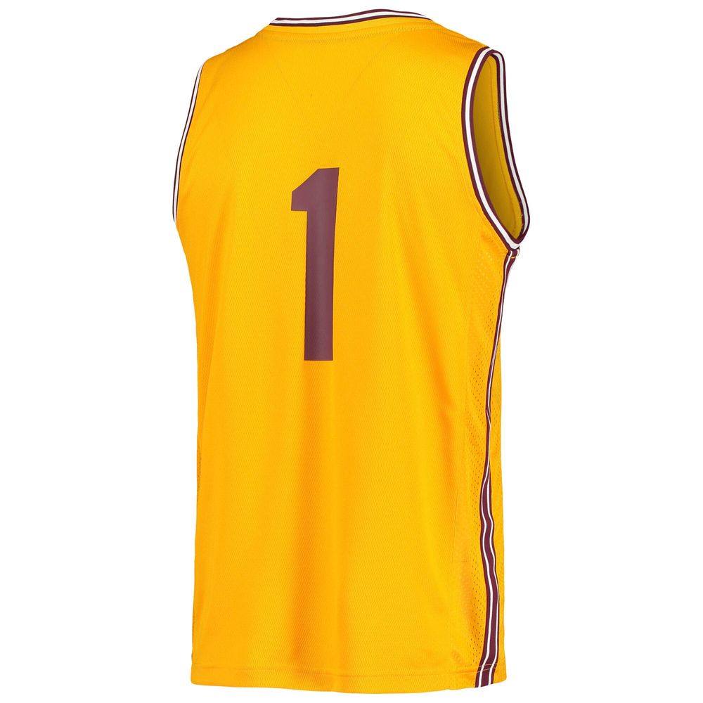 Men's adidas #1 Gold Arizona State Sun Devils Reverse Retro Jersey