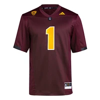 Men's adidas #1 Maroon Arizona State Sun Devils Premier Football Jersey