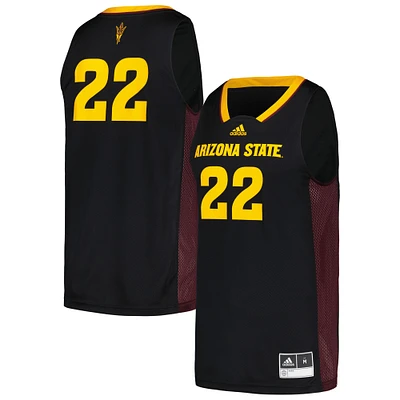 Maillot adidas #22 Swingman des Sun Devils de l'Arizona State pour hommes, noir