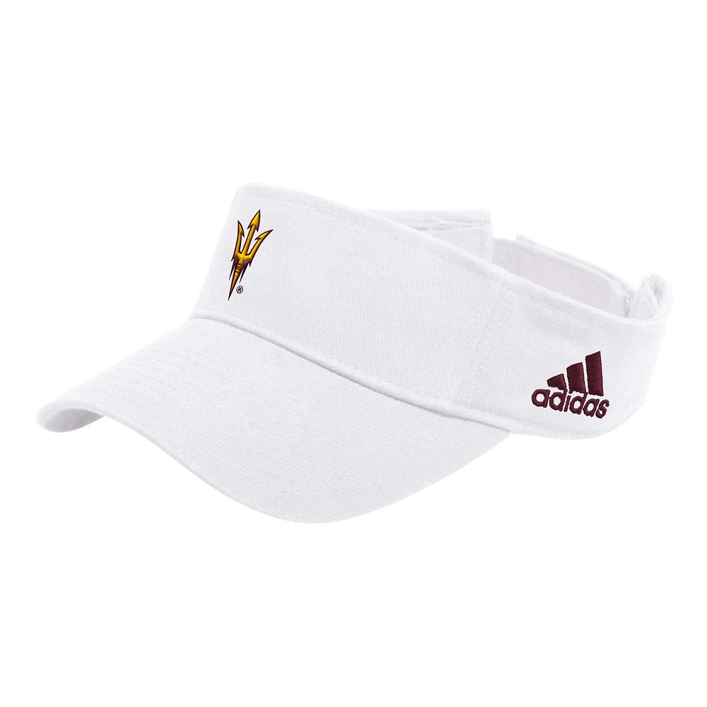 Visière réglable de l'équipe de vestiaire des Sun Devils de l'Arizona State Sun adidas pour hommes, blanche