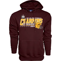 Sweat à capuche bleu 84 marron pour homme Arizona State Sun Devils 2024 Big 12 Football Conference Champions Locker Room