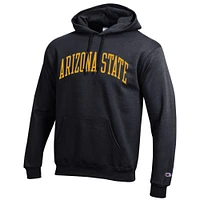 Men's Champion  Black Arizona State Sun Devils Basic Arch Fleece Pullover Hoodie