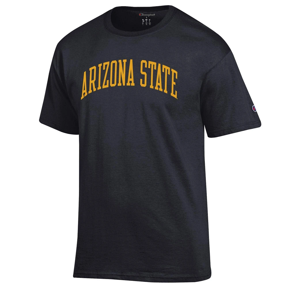 T-shirt noir basique Arch Champion des Sun Devils de l'Arizona pour homme
