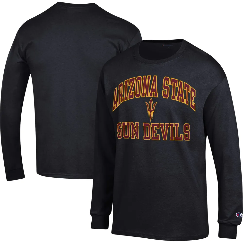 T-shirt à manches longues pour homme Champion Arizona State Sun Devils High Motor noir