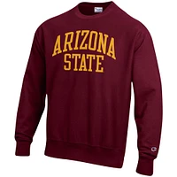 Sweat-shirt Champion Arizona State Sun Devils Arch Reverse Weave pour homme, marron