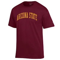 Men's Champion  Maroon Arizona State Sun Devils Basic Arch T-Shirt