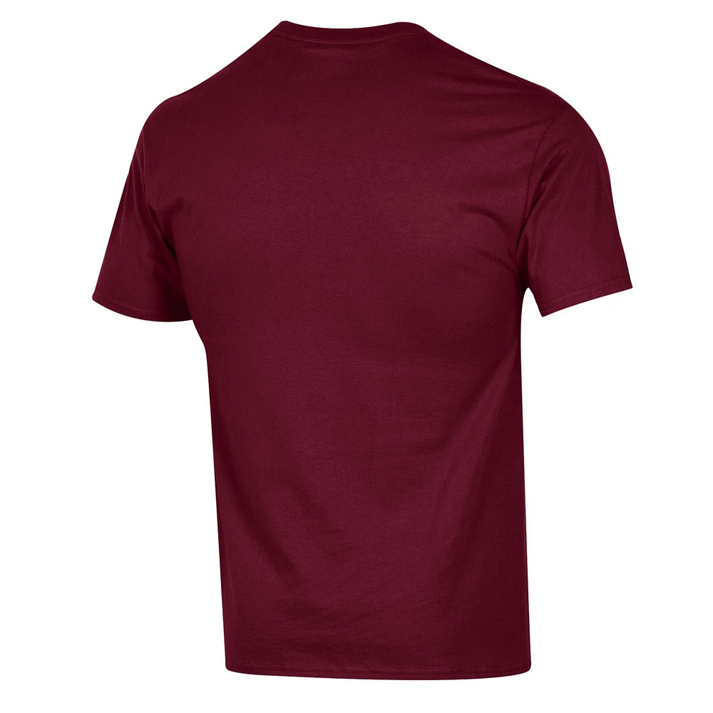 Men's Champion  Maroon Arizona State Sun Devils Basic Arch T-Shirt
