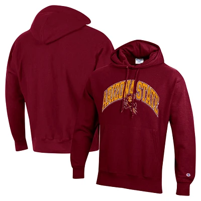 Sweat à capuche tissage inversé Champion Maroon Arizona State Sun Devils Vault Late Night pour hommes