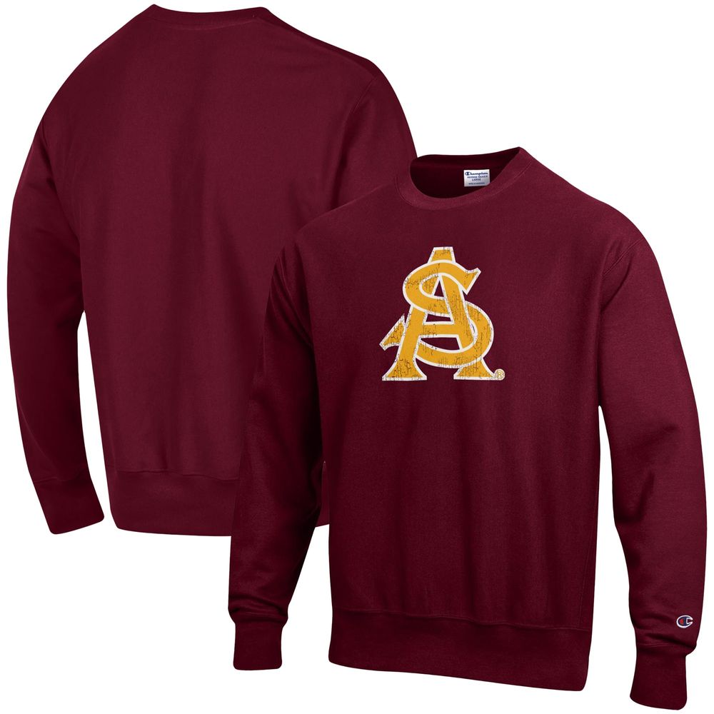 Men's Champion Maroon Arizona State Sun Devils Vault Logo Reverse Weave Pullover Sweatshirt