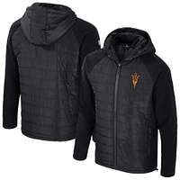 Veste à capuche entièrement zippée Block The Sun pour homme Colosseum Black Arizona State Devils