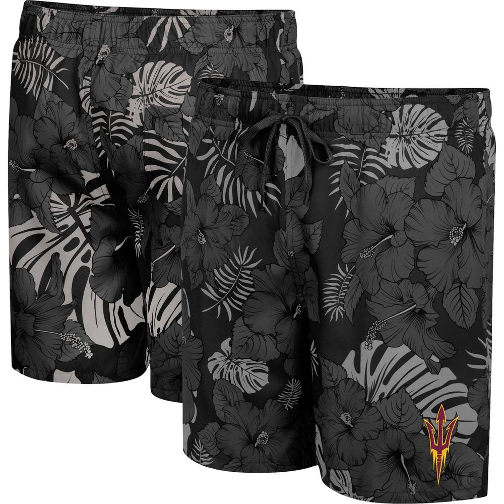 Men's Colosseum Black Arizona State Sun Devils The Dude Swim Shorts