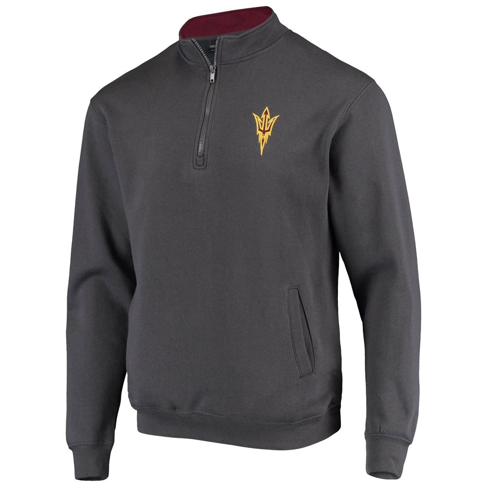 Men's Colosseum Charcoal Arizona State Sun Devils Tortugas Logo Quarter-Zip Jacket