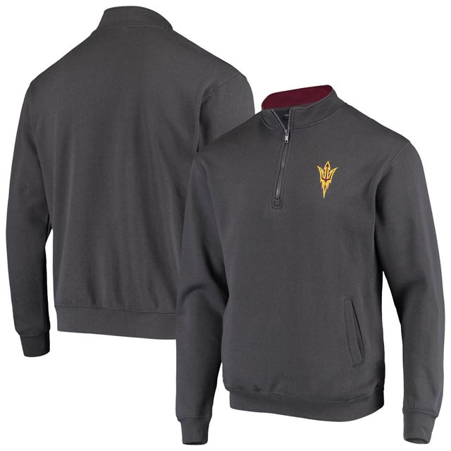 Veste Colosseum Charcoal Arizona State Sun Devils Tortugas Logo Quarter-Zip pour homme