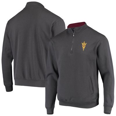 Men's Colosseum Charcoal Arizona State Sun Devils Tortugas Logo Quarter-Zip Jacket