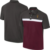 Men's Colosseum Charcoal Arizona State Sun Devils Two Yutes Polo