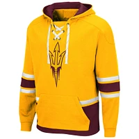 Men's Colosseum Gold Arizona State Sun Devils Lace Up 3.0 Pullover Hoodie