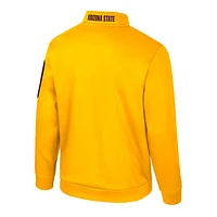 Men's Colosseum Gold Arizona State Sun Devils Mainframe Quarter-Zip Fleece Jacket