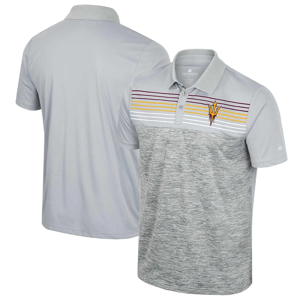 Polo Cybernetic Colosseum Grey pour homme Arizona State Sun Devils