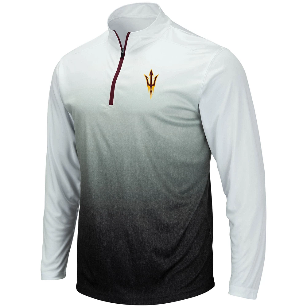 Veste Colosseum Grey Arizona State Sun Devils Magic Team Logo Quarter-Zip pour homme