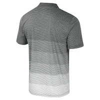 Men's Colosseum Gray Arizona State Sun Devils Striped Mesh Polo