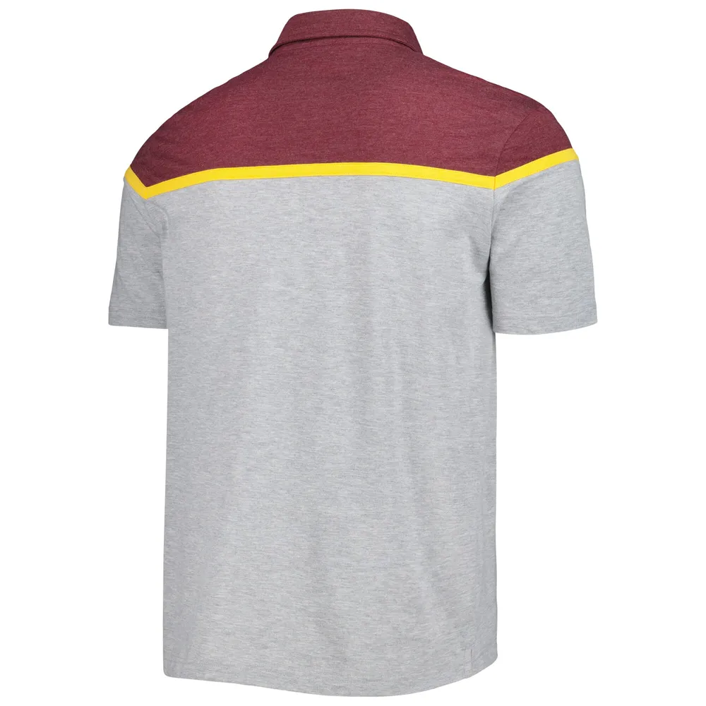 Men's Colosseum Heather Gray Arizona State Sun Devils Chamberlain Polo