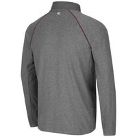 Men's Colosseum Heathered Charcoal Arizona State Sun Devils Robert Raglan Quarter-Zip Jacket